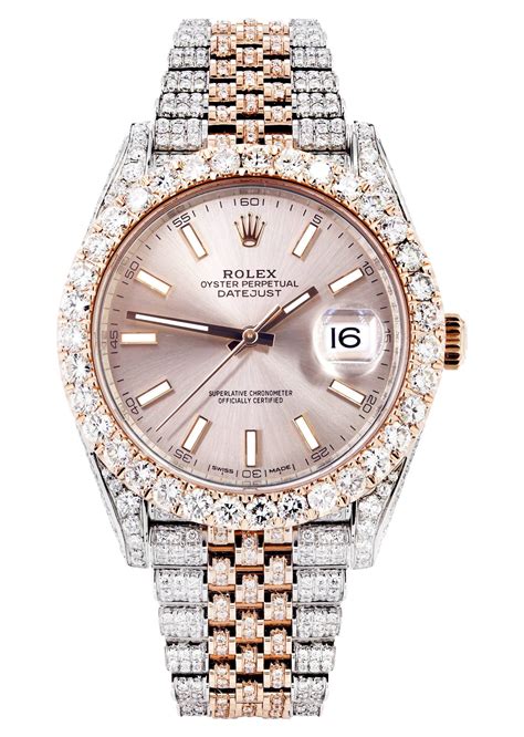 rolex bekleed met diamanten|rolex datejust diamant horloge.